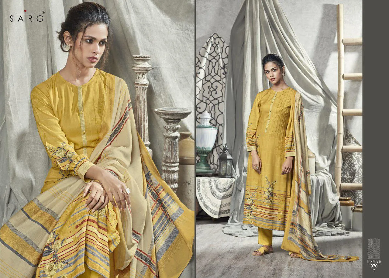 Sarg Presents Nayab Pashmina Printed Fancy Designer Salwar Kameez