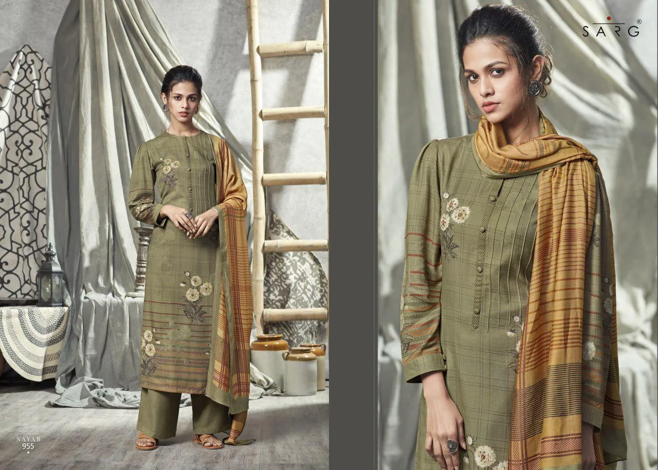 Sarg Presents Nayab Pashmina Printed Fancy Designer Salwar Kameez