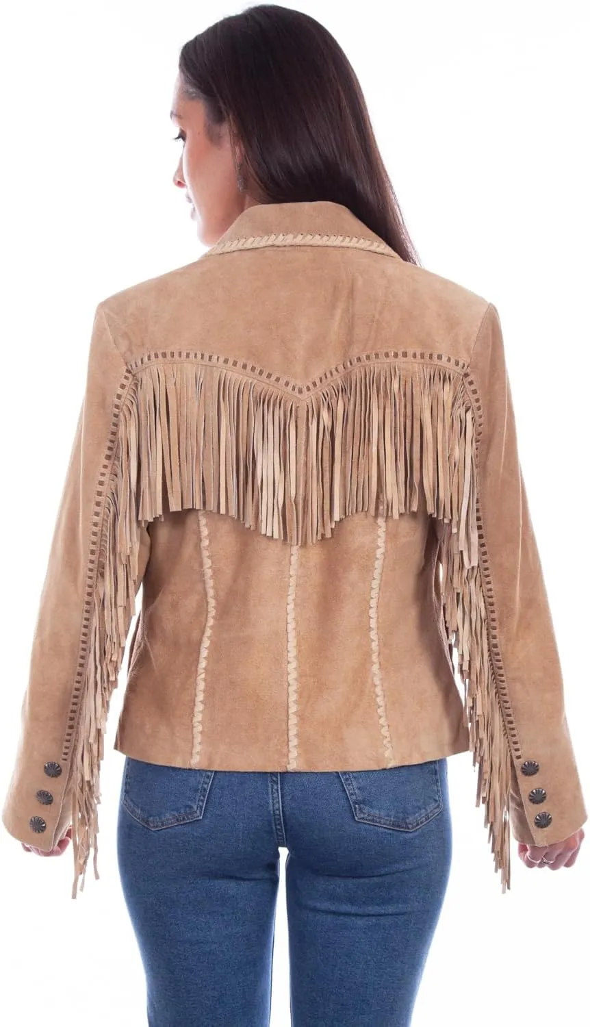 Scully Old Rust Womens Suede Fringe Jacket