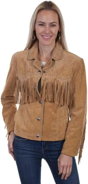 Scully Old Rust Womens Suede Fringe Jacket