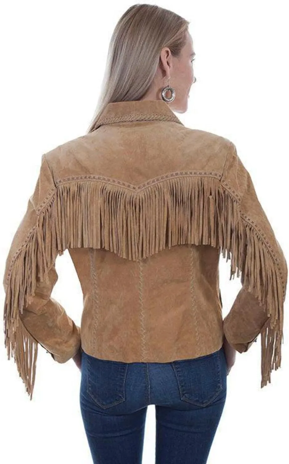 Scully Old Rust Womens Suede Fringe Jacket