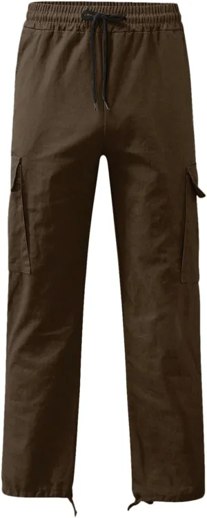 sdbrld Cargo Pants For Men Mens Casual Relaxed Fit Beach Pants Streetwear Baggy Trousers Cargo Pants with Zipper Pockets