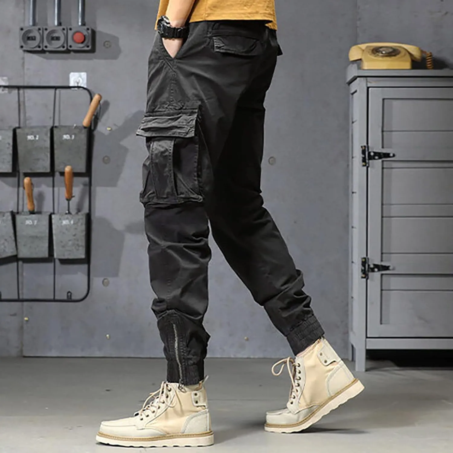sdbrld Cargo Pants For Men Mens Ripstop Tactical Pants Casual Lightweight Outdoor Hiking Water Resistant Pants with Pockets