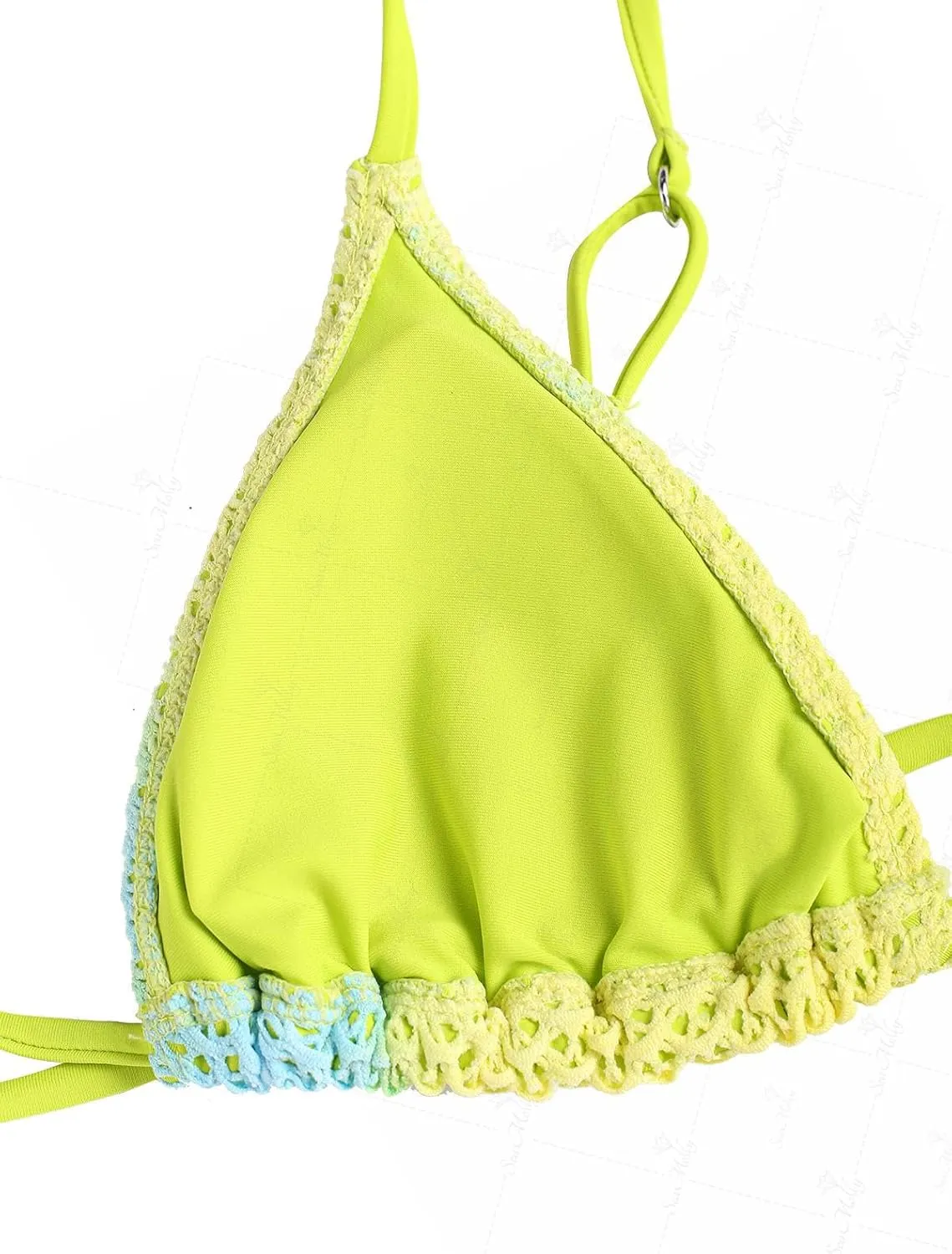 seamoly Womens Bikini Sets Two Piece Swimsuit Fruit Cherry Print Triangle Cheeky Bikini Set