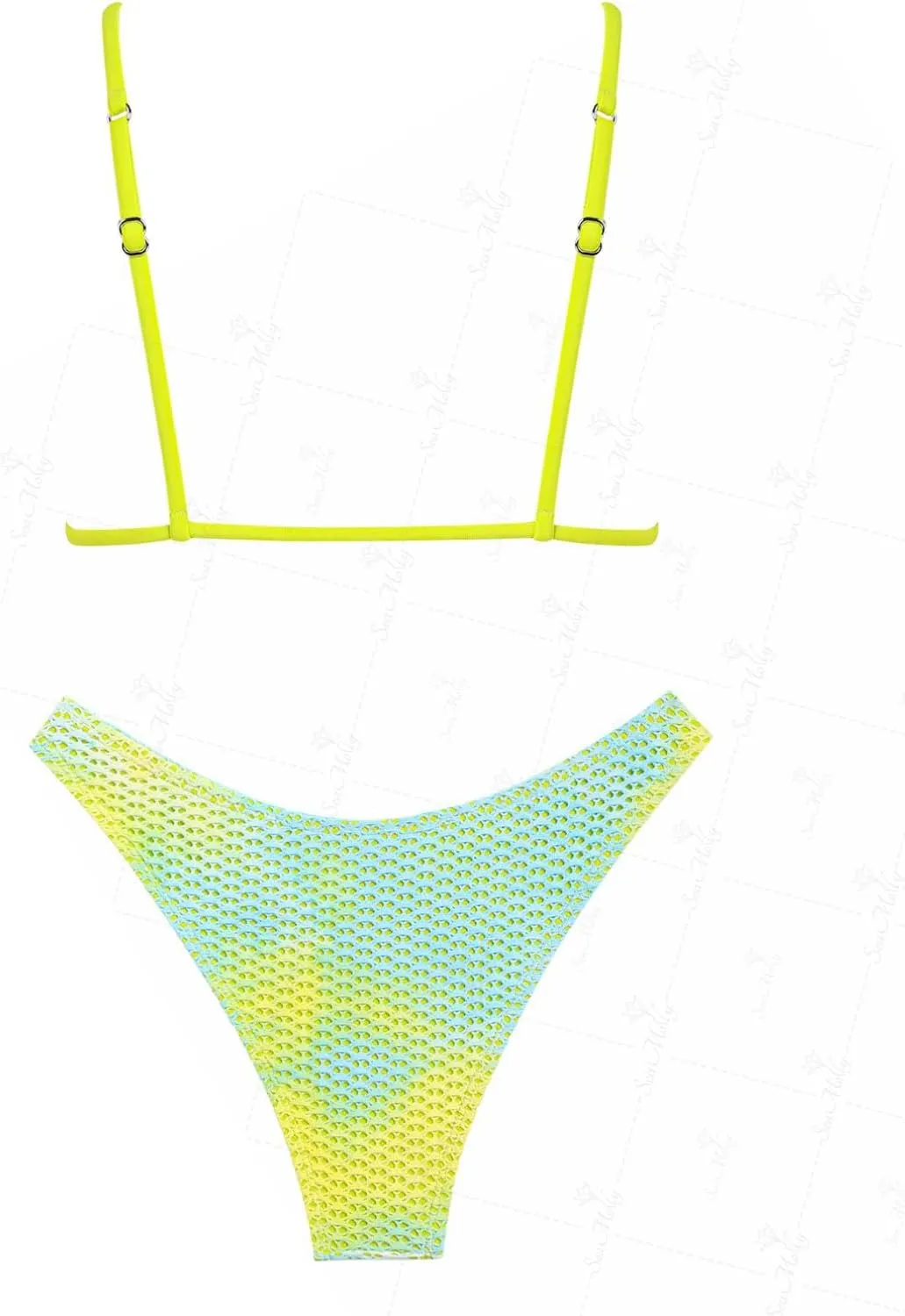 seamoly Womens Bikini Sets Two Piece Swimsuit Fruit Cherry Print Triangle Cheeky Bikini Set