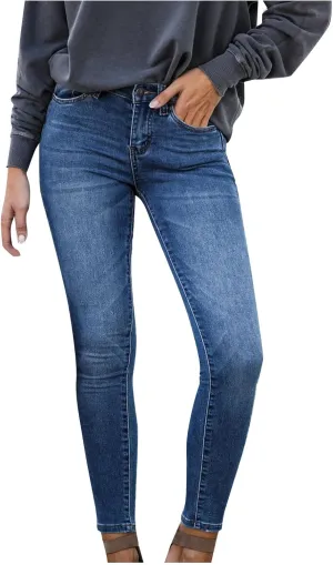 Skinny Jeans for Women High Waist Stretchy Classic High Rise Slimming Jeggings Denim Trousers Pants 2024 Summer