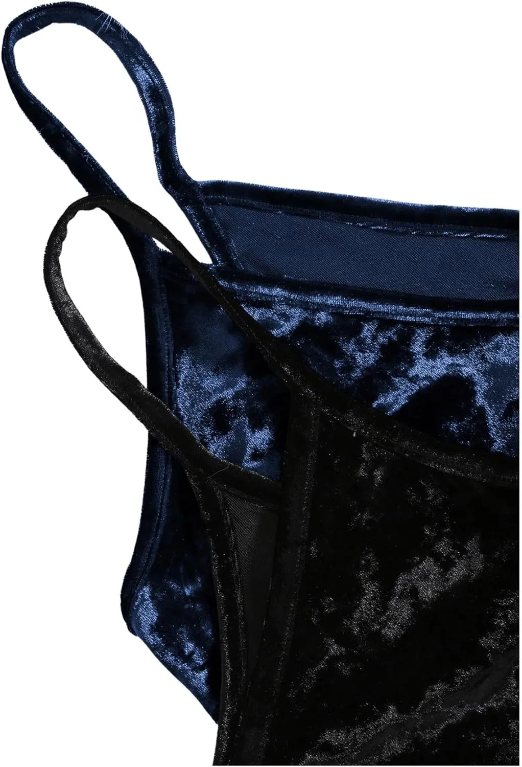 SOLY HUX Women's 2 Piece Velvet Cami Top V Neck Spaghetti Strap Solid Tops