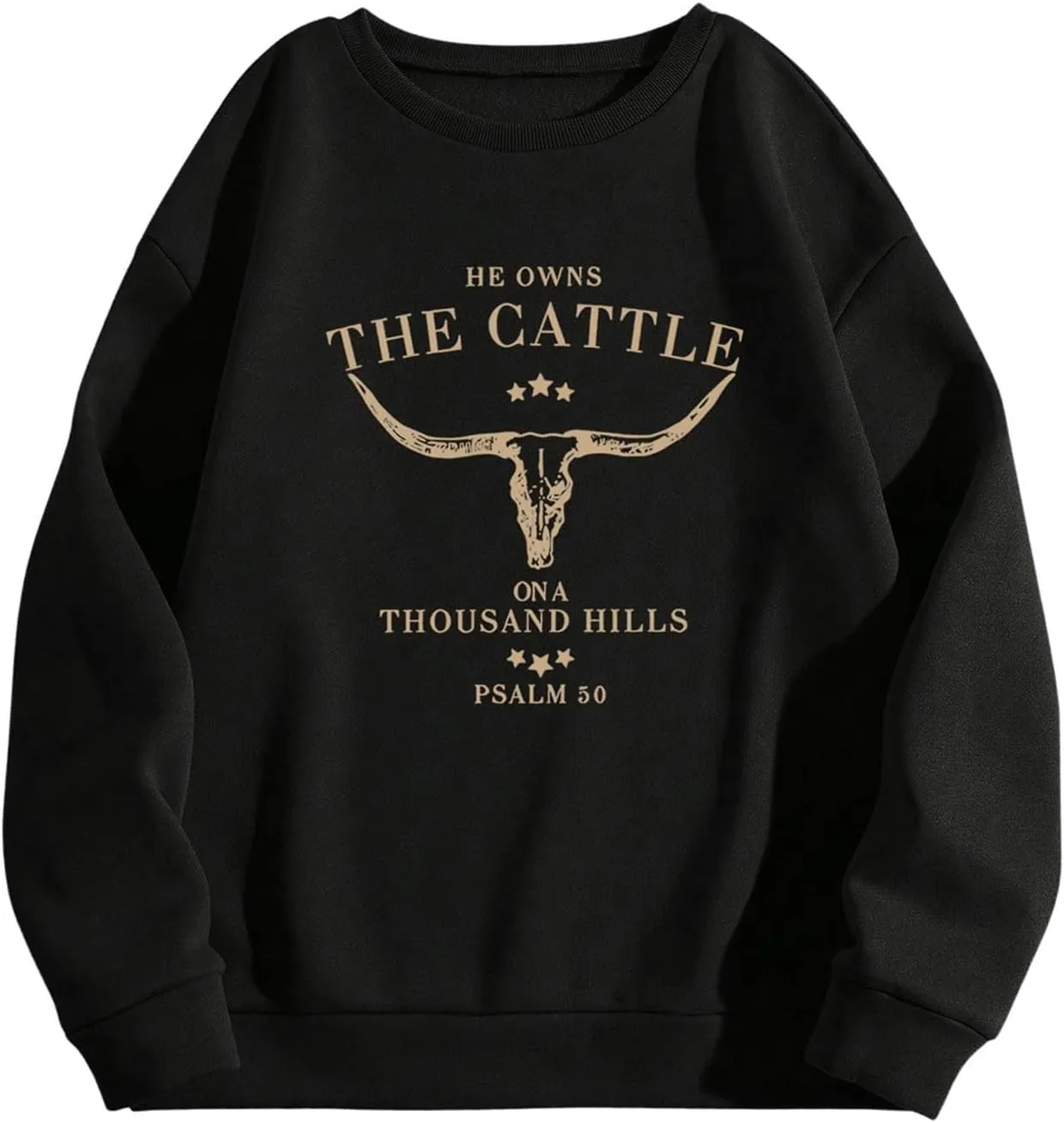 SOLY HUX Women's Graphic Sweatshirt Letter Print Crew Neck Long Sleeve Vintage Pullover Tops