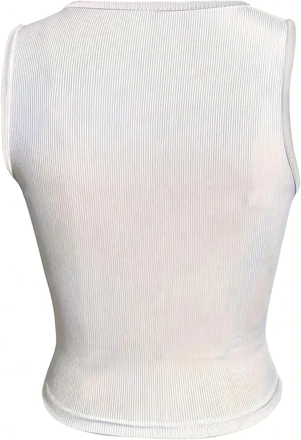 SOLY HUX Women's Letter Print Crop Tops Notched Neck Sleeveless Summer Y2k Tank Top