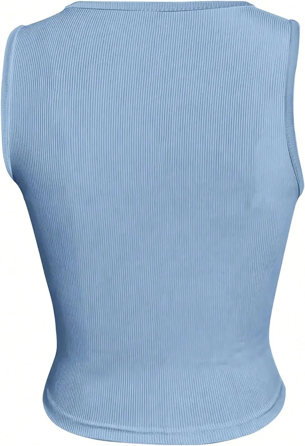 SOLY HUX Women's Letter Print Crop Tops Notched Neck Sleeveless Summer Y2k Tank Top