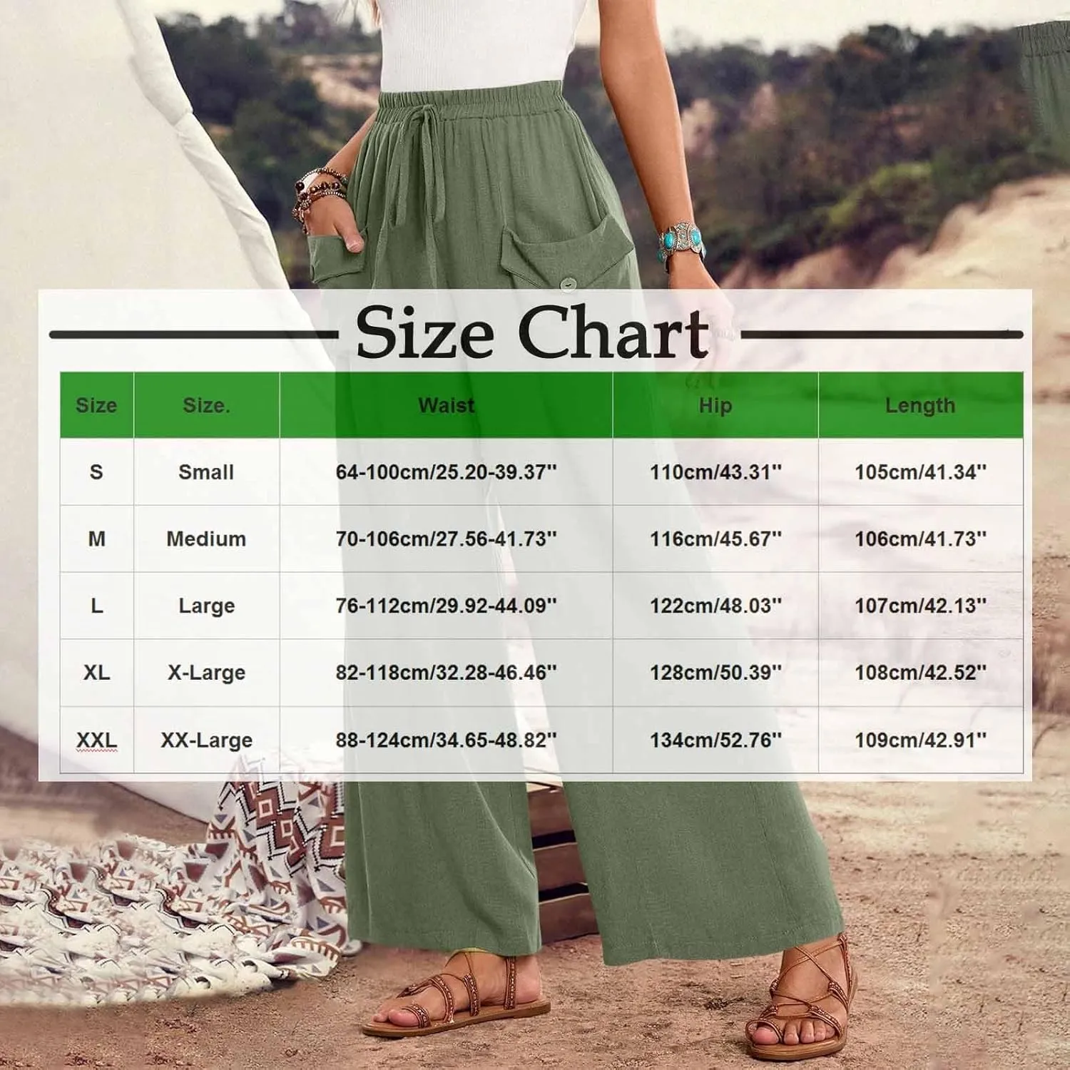 Summer Pants for Women Casual Loose Fit Linen Cropped Capri Pants 2025 Lightweight Drawstring Waist Trousers