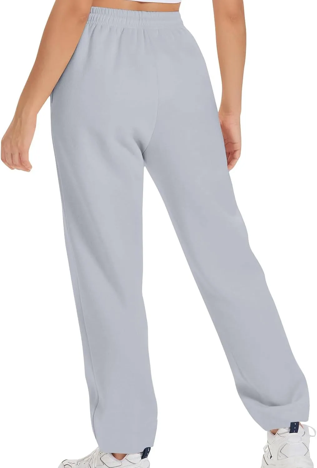 TARIENDY Women's High Waist Pants Casual Solid Color Sports Trousers Elastic-Lace-Up Sweatpants Comfy Long Pant with Pocket