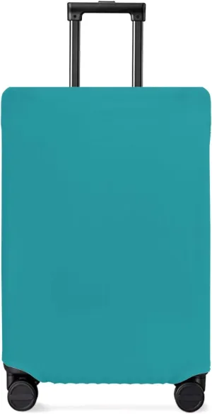 Teal Aqua Travel Luggage Cover, Tropical Ocean Beach Anti-scratch Travel Suitcase Protector Covers, Washable Elastic Baggage Covers Fit 19-21 Inch Carry on Luggage