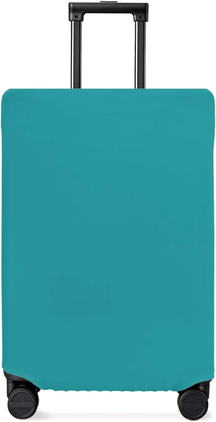 Teal Aqua Travel Luggage Cover, Tropical Ocean Beach Anti-scratch Travel Suitcase Protector Covers, Washable Elastic Baggage Covers Fit 26-28 Inch Carry on Luggage