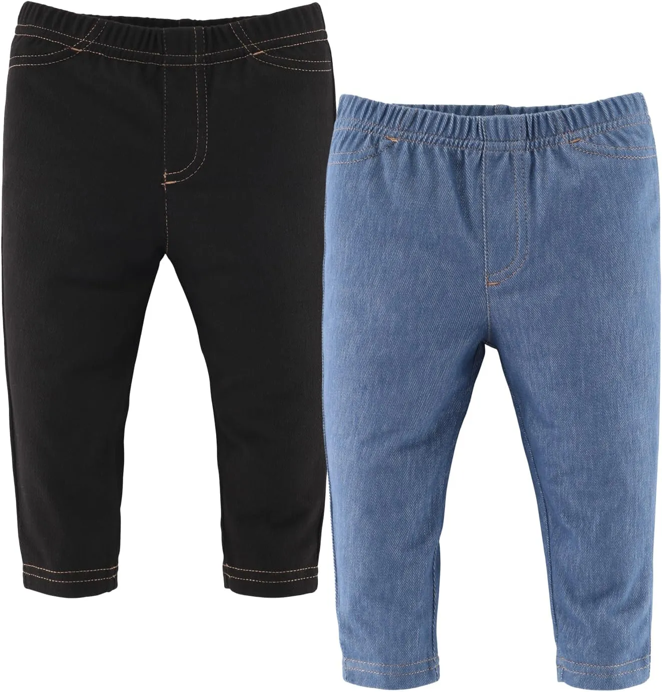 The Peanutshell Baby Boys or Girls Jeggings Set - Soft Stretchy Pants Boy & Girl Leggings, Infant and Toddler Clothes - Denim
