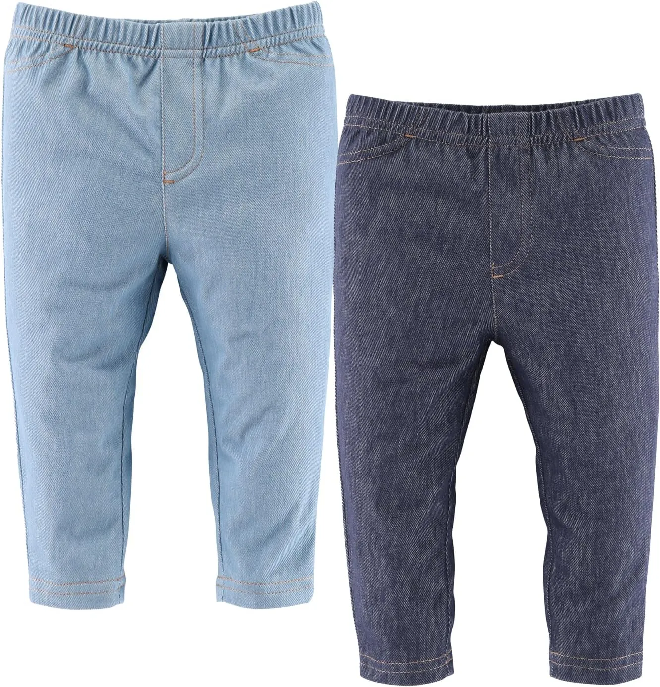 The Peanutshell Baby Boys or Girls Jeggings Set - Soft Stretchy Pants Boy & Girl Leggings, Infant and Toddler Clothes - Denim
