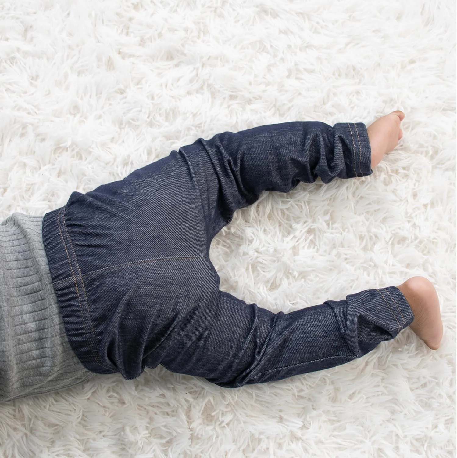 The Peanutshell Baby Boys or Girls Jeggings Set - Soft Stretchy Pants Boy & Girl Leggings, Infant and Toddler Clothes - Denim