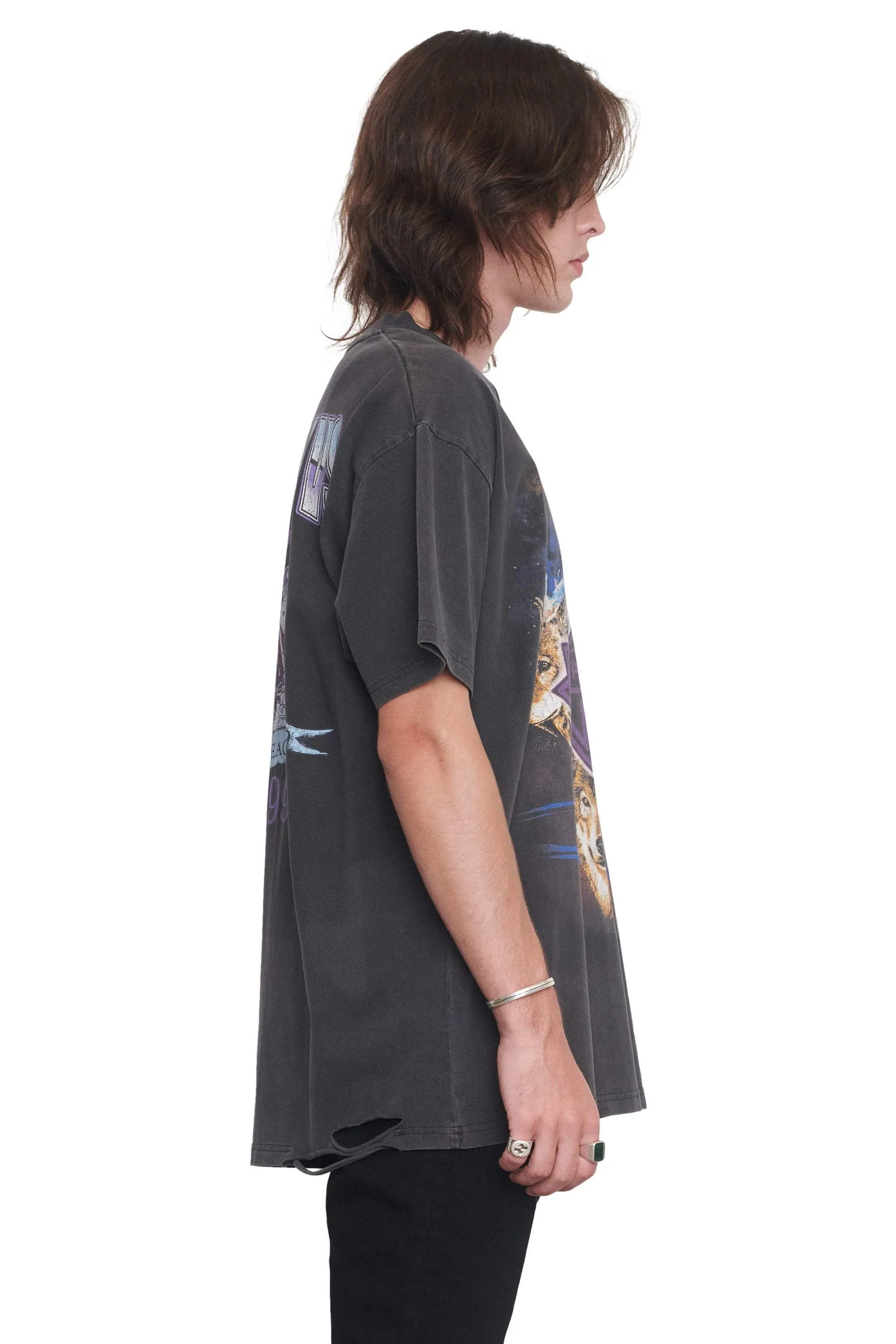 THE PEOPLE VS WOLF PACK VINTAGE TEE - BLACK