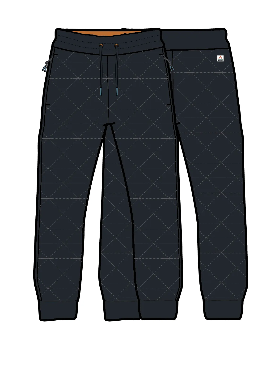 Timberline Recycled Quilted Jogger - Black