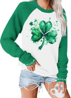 tiqwova Women Vintage Printed Long Sleeve Pullover Sweatshirt, Loose Caual Shirt Tops for Womens