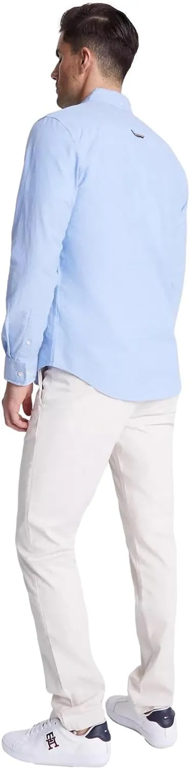 Tommy Hilfiger Men's Signature Long Sleeve Casual Button Down Shirt in Regular Fit 2025 Collection