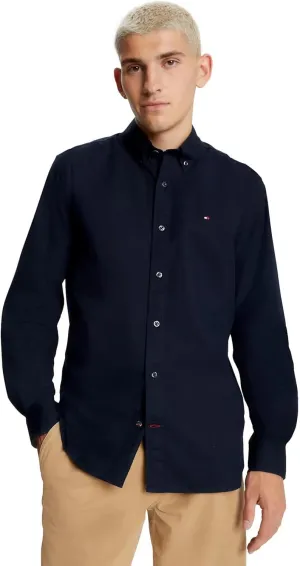 Tommy Hilfiger Men's Signature Long Sleeve Casual Button Down Shirt in Regular Fit 2025 Collection