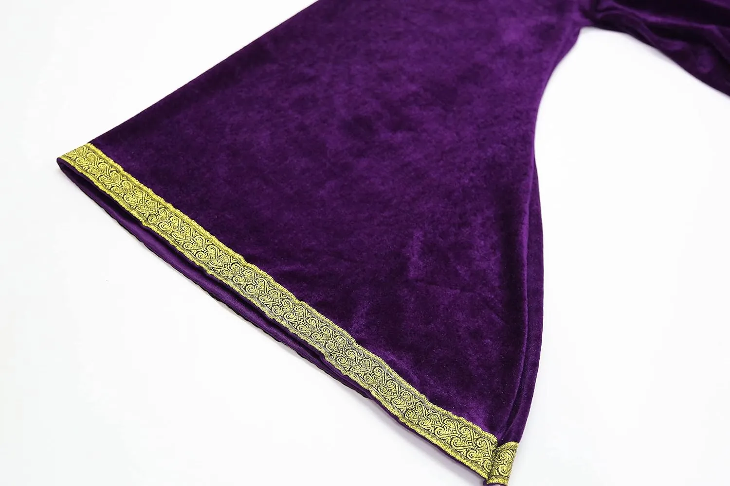 TOONRAIN Velvet Wizard Hooded Robe for Adult, Medieval Cape Renaissance Cloak for Men Women Halloween Costume