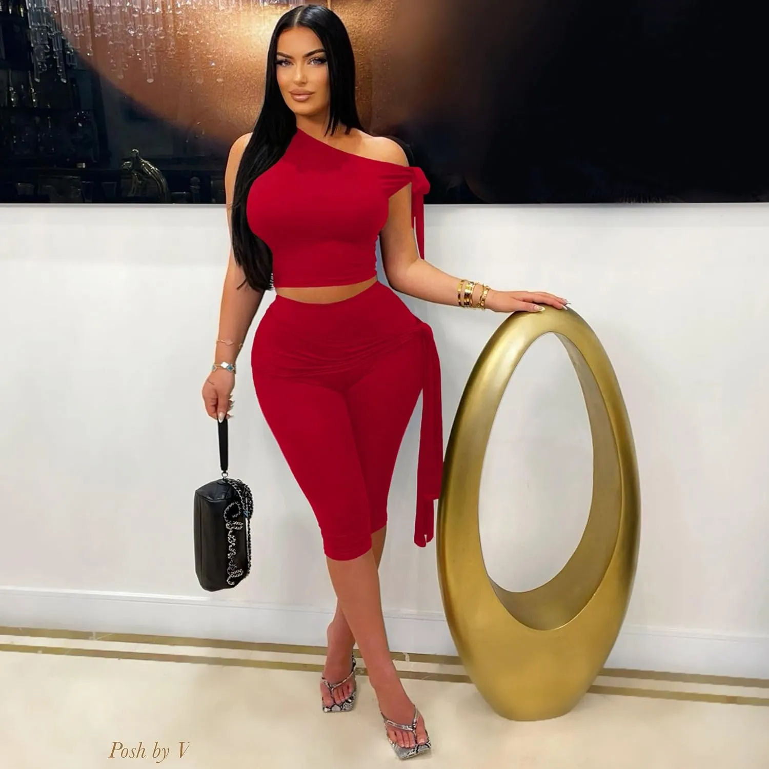 Two Piece Sets for Women Summer Outfits Off The Shoulder Tops Pants Sets Sexy Jumpsuits Vacation Outfits Matching Sets