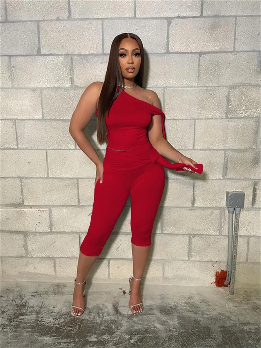 Two Piece Sets for Women Summer Outfits Off The Shoulder Tops Pants Sets Sexy Jumpsuits Vacation Outfits Matching Sets