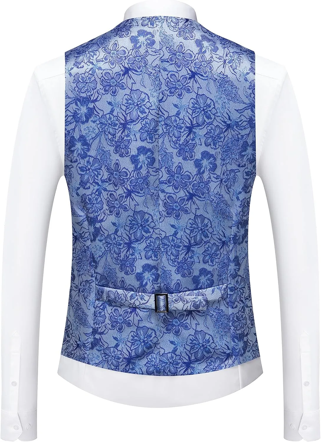 UNINUKOO Mens Slim Fit Suit 3 Piece 1 Button Paisley Prom Floral Wedding Tuxedo for Men