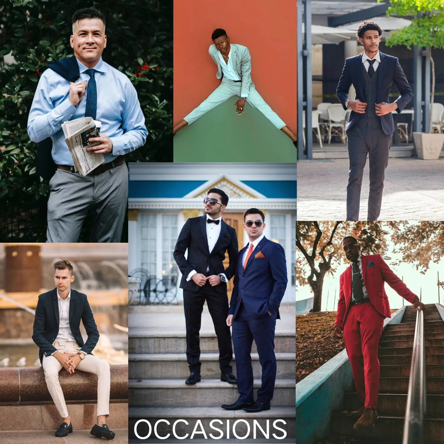 UNINUKOO Men's Suits 2 Piece Pinstripe Double Breasted Tuxedo Suit for Men Slim Fit Formal Dress Blazer Jacket Pants