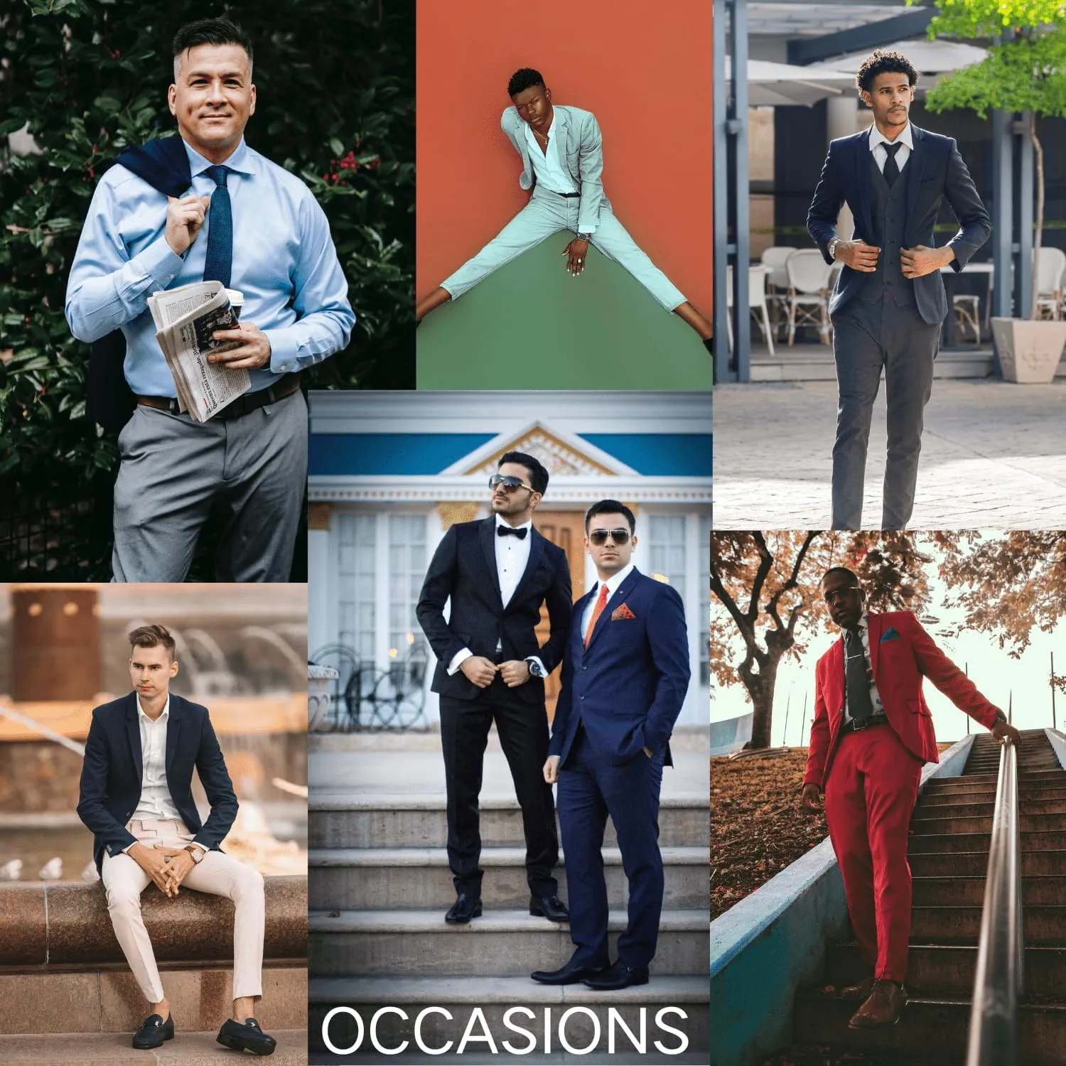 UNINUKOO Men's Suits 2 Piece Pinstripe Double Breasted Tuxedo Suit for Men Slim Fit Formal Dress Blazer Jacket Pants