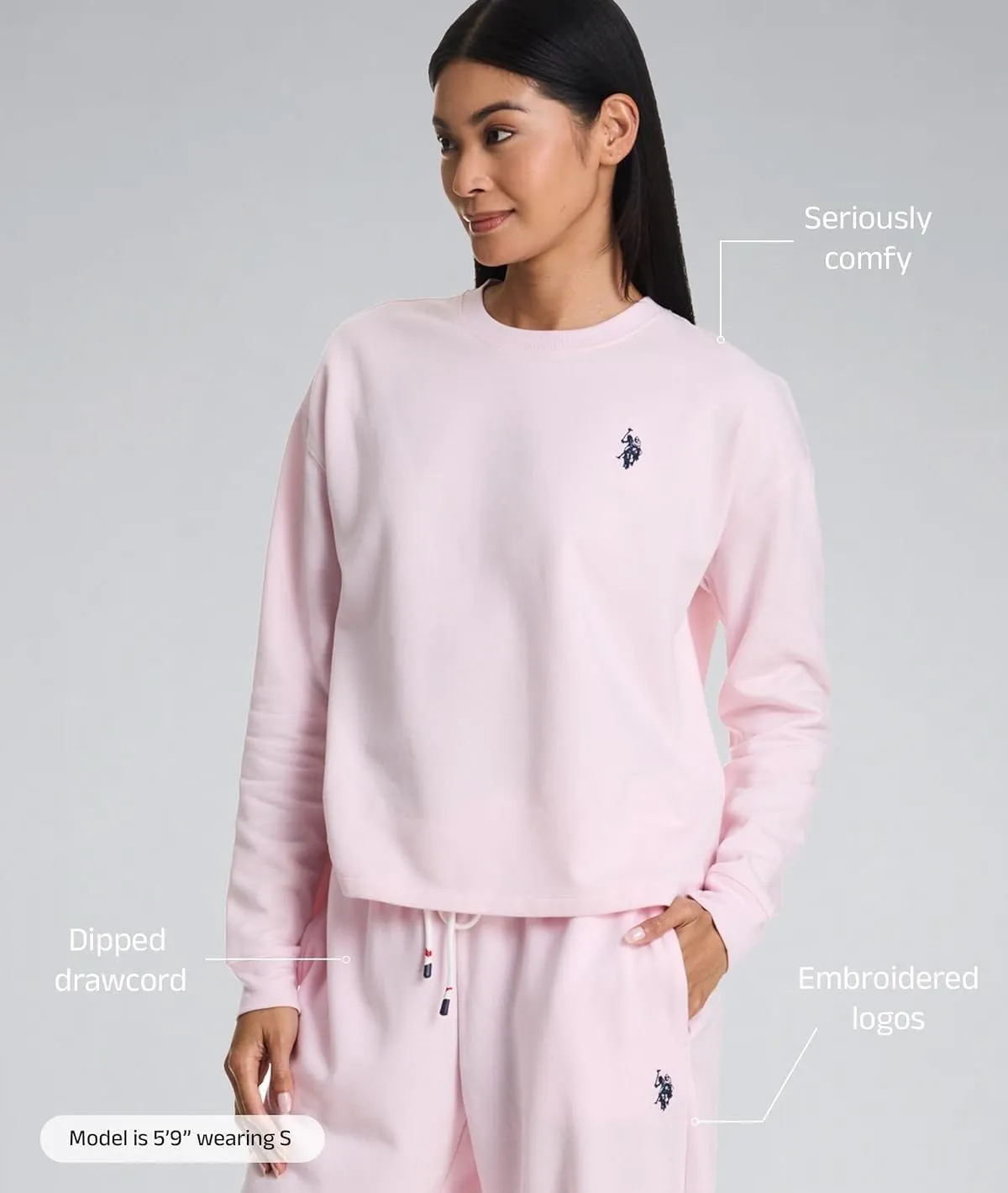U.S. Polo Assn. Lounge Set Women, Athleisure and Lounge Pajama Sets for Women 2 Piece