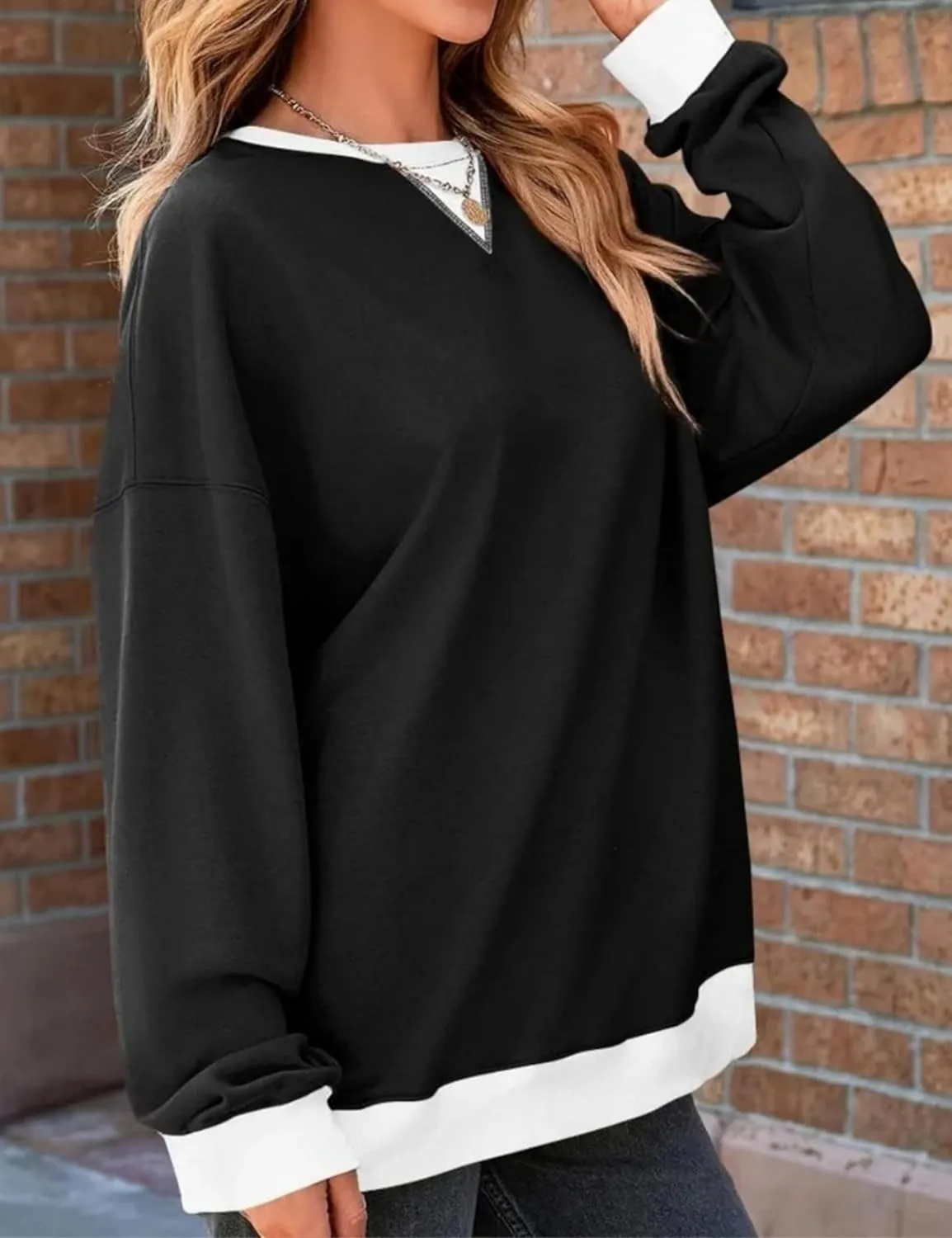 Wanzetaly Women's Oversized Sweatshirt Button Henley Neck Hoodies Long Sleeve Pullover Tops 2024 Outfits
