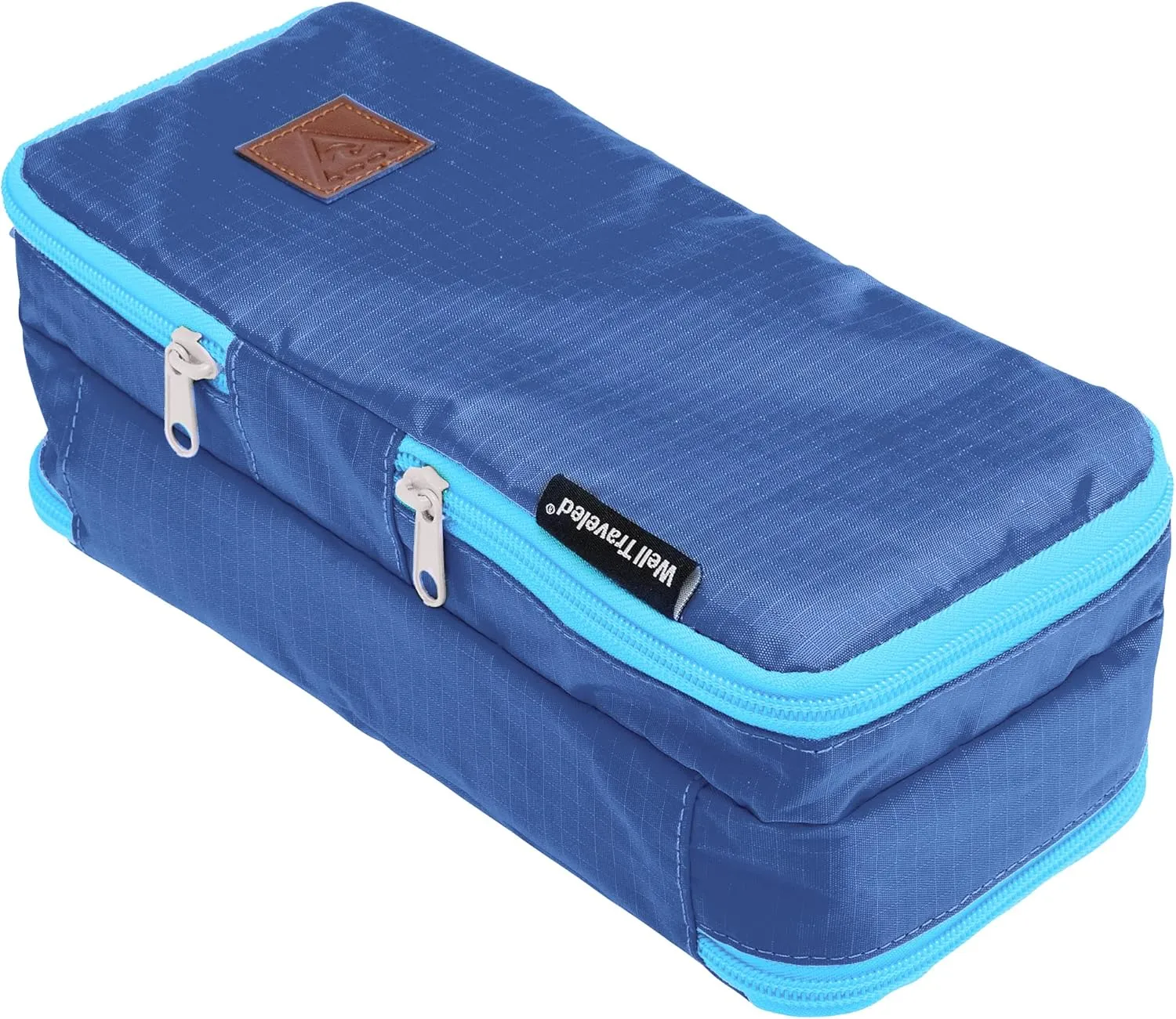 Well Traveled Toiletry Bag for Makeup, Shaving Kit, Cosmetics, Electronics Case for Men, Women (Glacier)