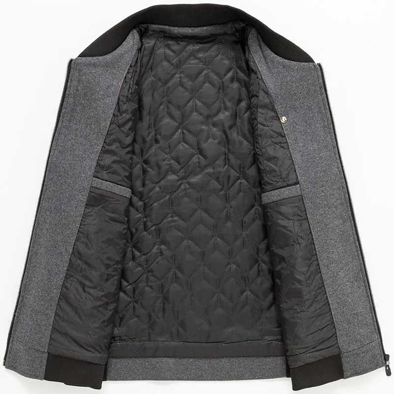 West Louis Brand Winter Fashion Wool Blend Jacket