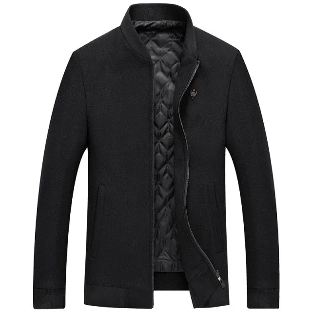 West Louis Brand Winter Fashion Wool Blend Jacket