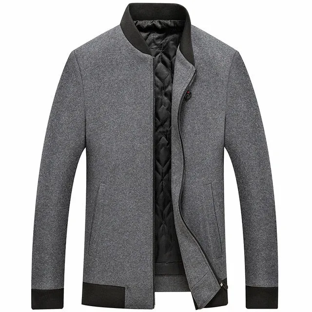 West Louis Brand Winter Fashion Wool Blend Jacket