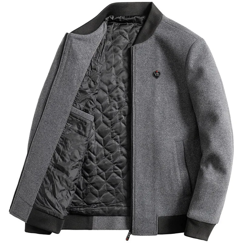 West Louis Brand Winter Fashion Wool Blend Jacket