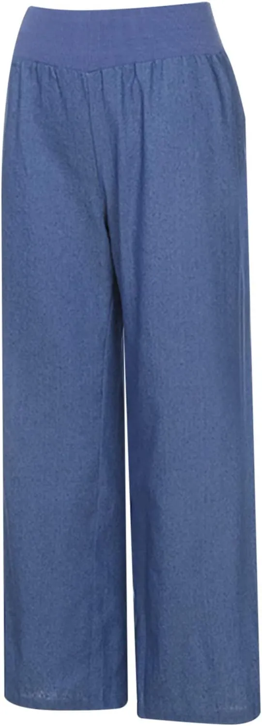 Wide Leg Pants Woman High Waisted Casual Palazzo Pants Imitation Denim Boho Trousers Loose Wide Leg Trendy Jeans