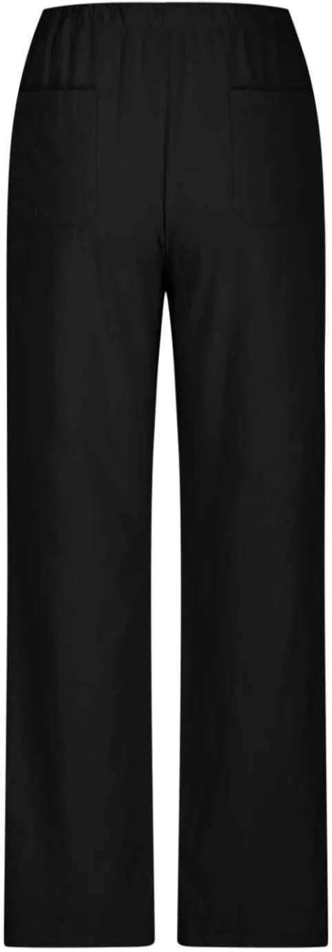 Wide Leg Pants Women Summer 2024 Trendy Straight Leg Pants Cotton Linen Drawstring Elastic Trousers with Pockets