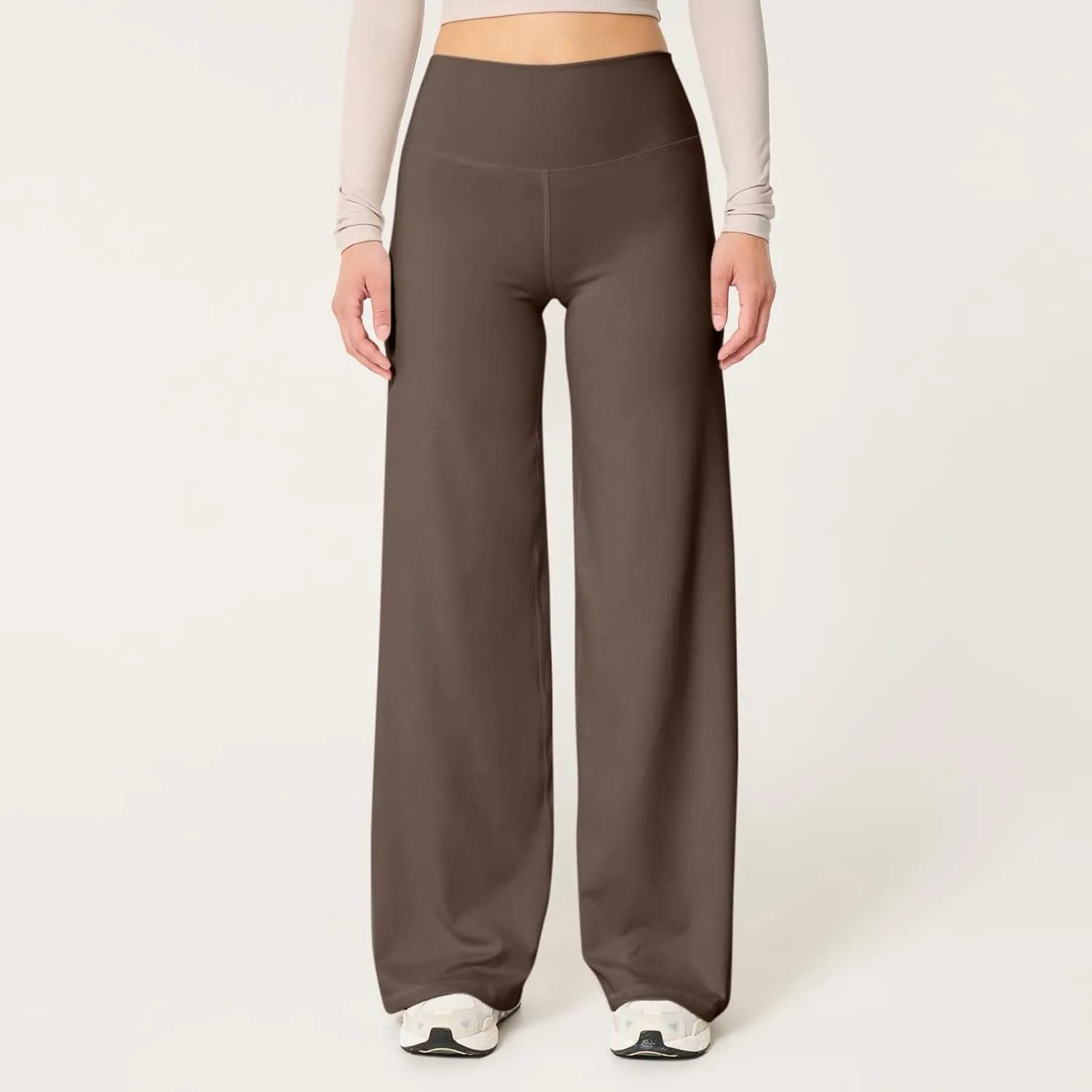 Wide Leg Yoga Pants for Woman Stretch High Waist Workout Palazzo Pants Comfy Loose Lounge Casual Trousers with Pocket