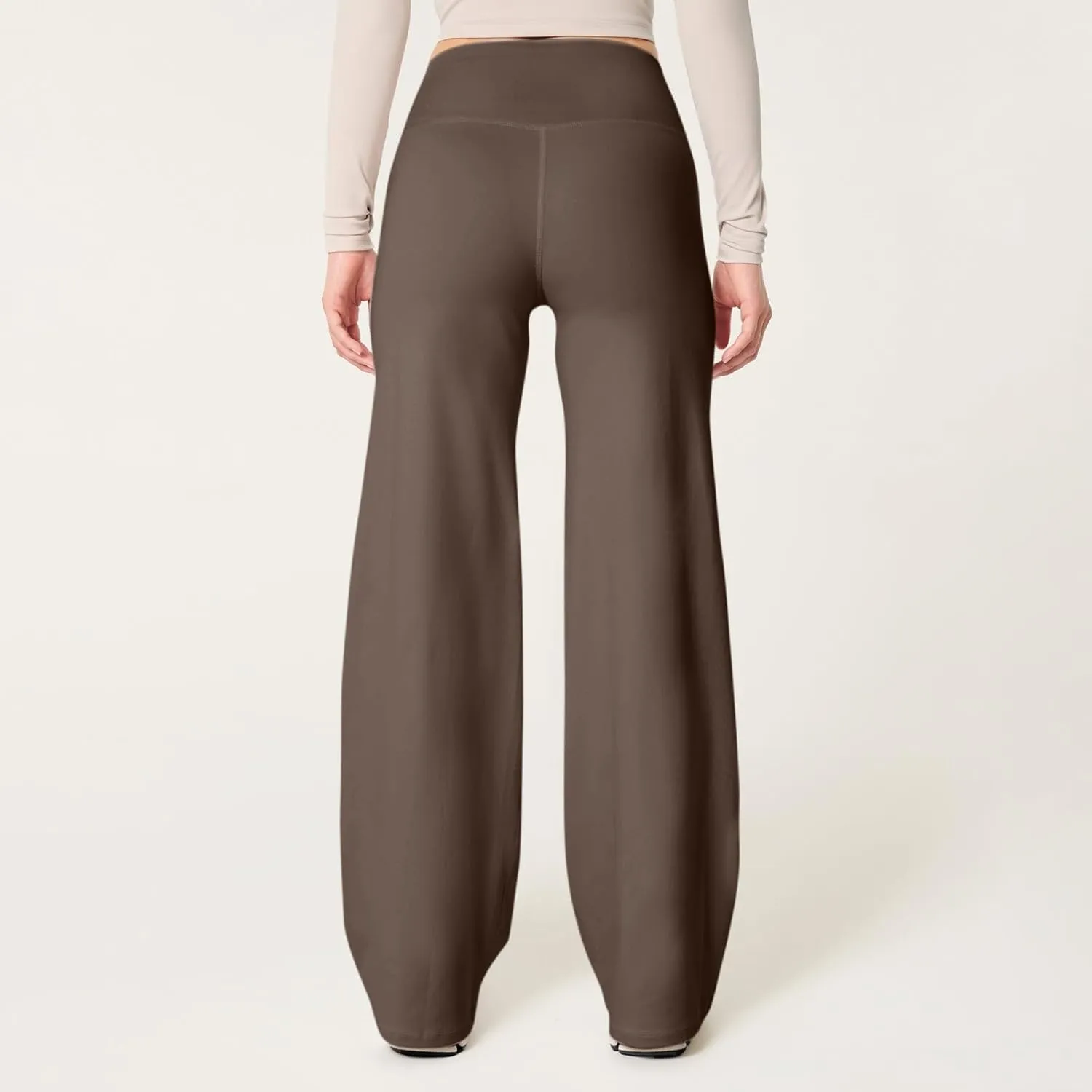 Wide Leg Yoga Pants for Woman Stretch High Waist Workout Palazzo Pants Comfy Loose Lounge Casual Trousers with Pocket