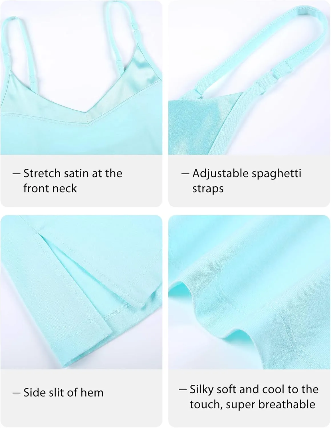 WiWi Slip Dress for Women Viscose from Bamboo Spaghetti Strap Lingerie Sexy Nightgowns Plus Size Sleep Chemise S-4X