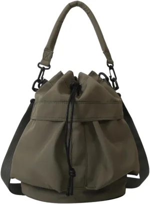 Women Drawstring Crossbody Bag Bucket Bag for Outdoor Work Shopping