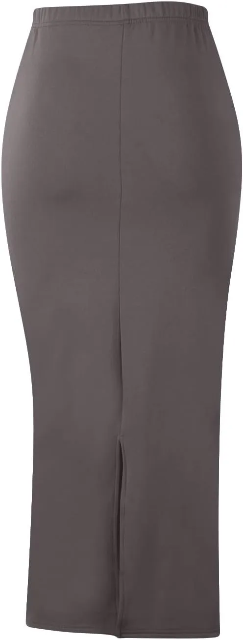Women Office Work Pencil Skirts Stretch Slim Fit High Waisted Bodycon Skirt Elegant Solid Color Business Dress