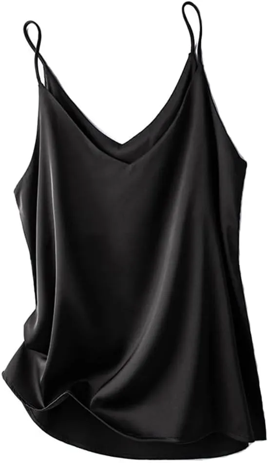Women Summer Camisole Slim Vest Sexy Sleeveless V-Neck Tee Tank Solid Crop Tops