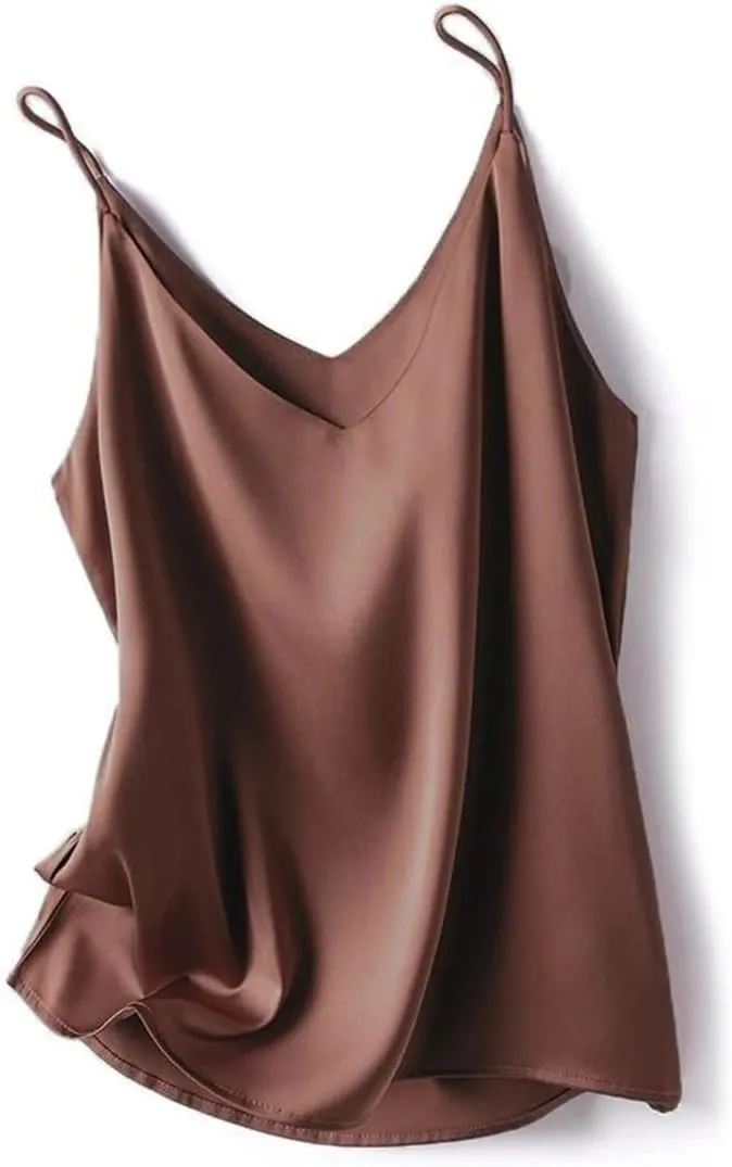 Women Summer Camisole Slim Vest Sexy Sleeveless V-Neck Tee Tank Solid Crop Tops