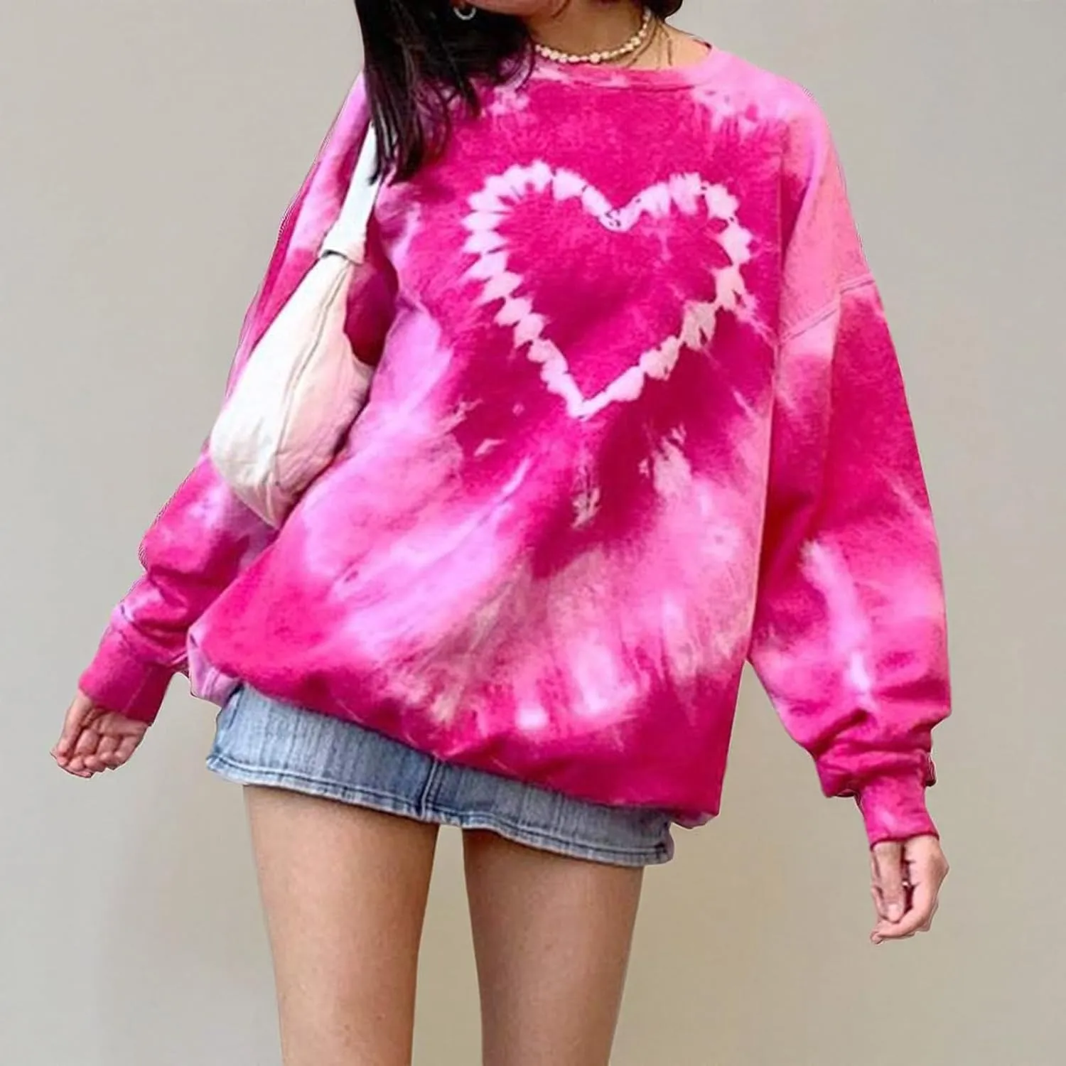 Women Y2K Oversized Sweatshirt Long Sleeve Crewneck Graphic Loose Pullover Top Vintage 90S E-Girl Shirt Streetwear