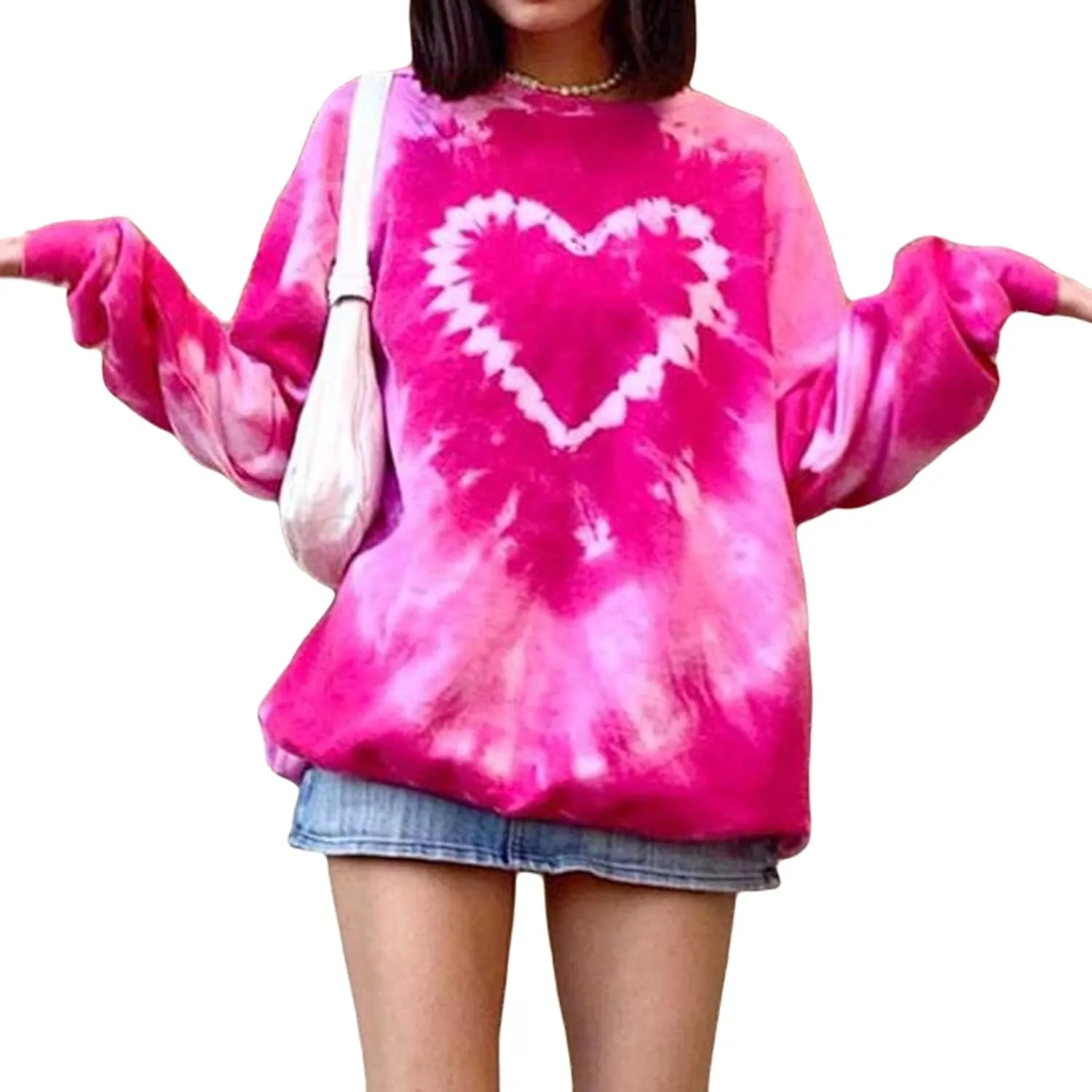 Women Y2K Oversized Sweatshirt Long Sleeve Crewneck Graphic Loose Pullover Top Vintage 90S E-Girl Shirt Streetwear